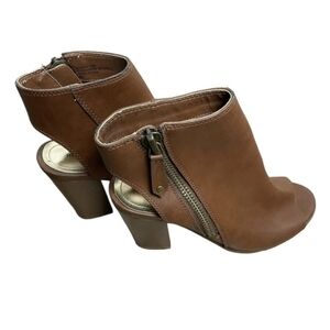 Steve Madden Brown Heeled Boots with Block Heel